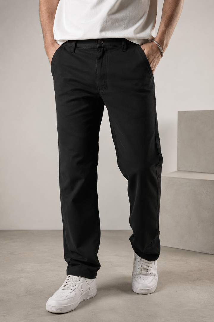 Rocck'z Signature Smart Fit Trousers in Absolute Black - 25499