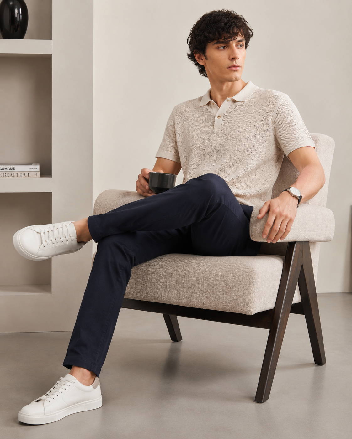 Men's Luxe Dark Navy Formal Pants - 25500