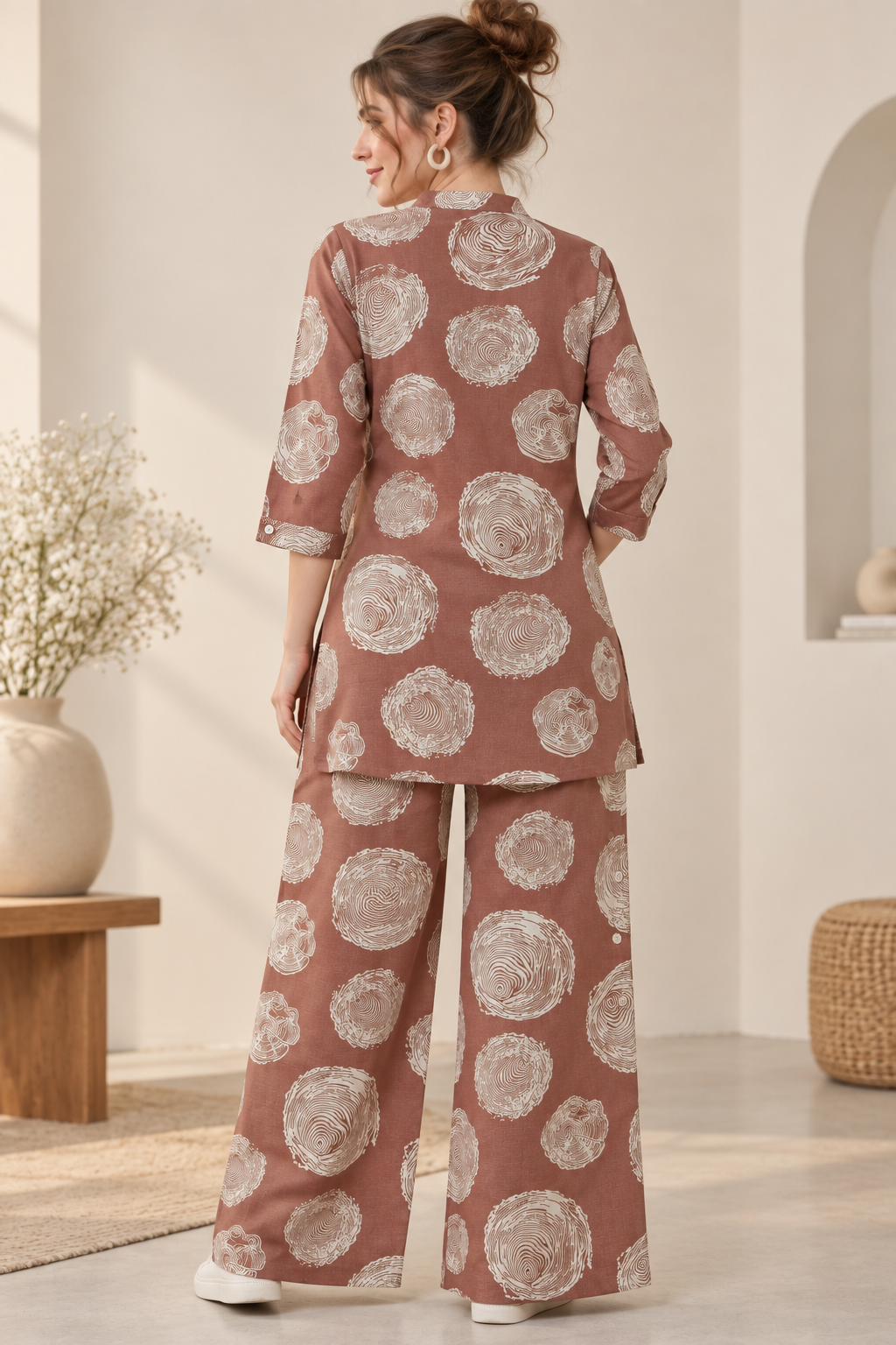 Rocck'z Stylish Abstract Wood-Grain Print Co-Ord set – 27248