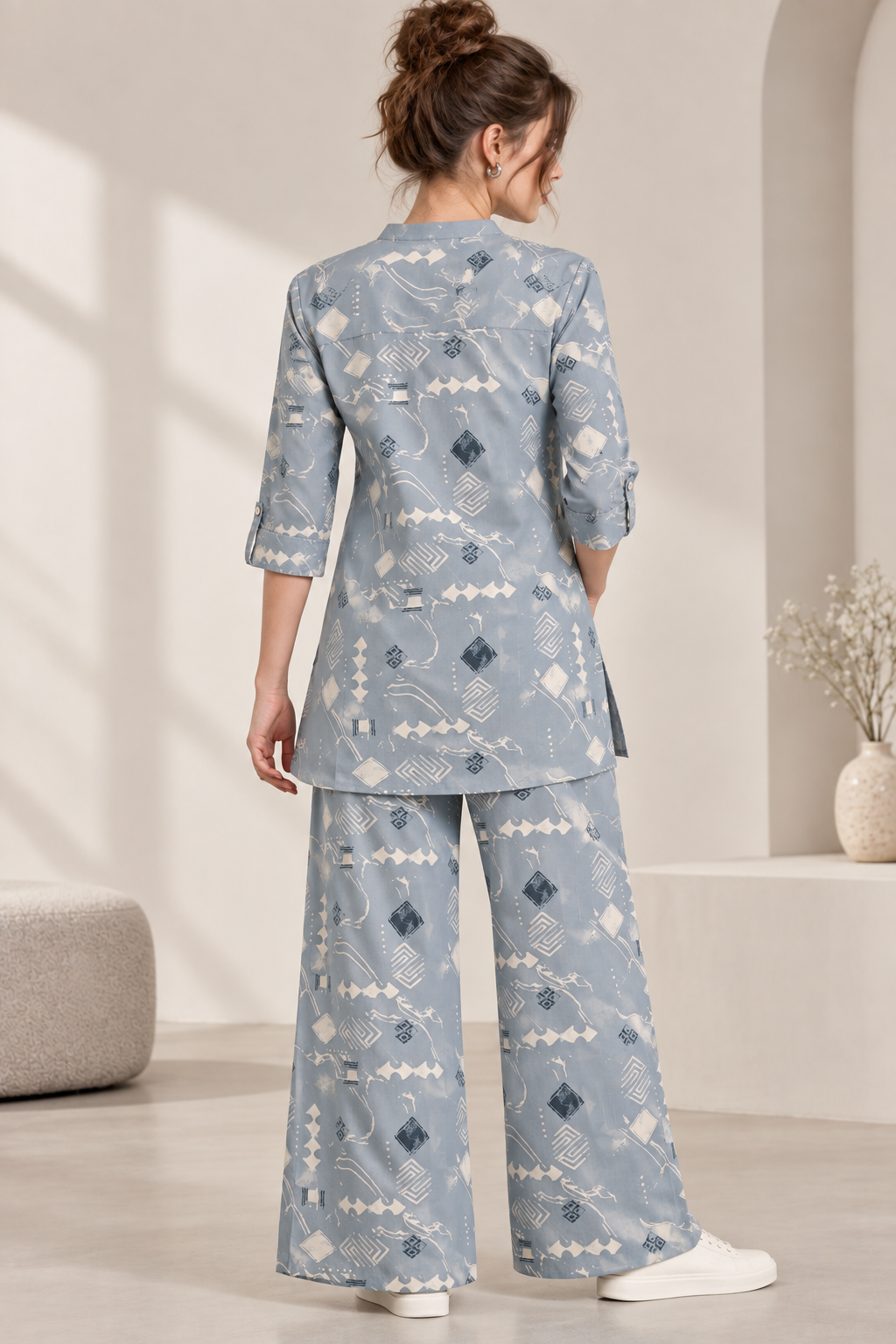 Rocck'z Women’s Geometric Printed Co-Ord Set - 27280