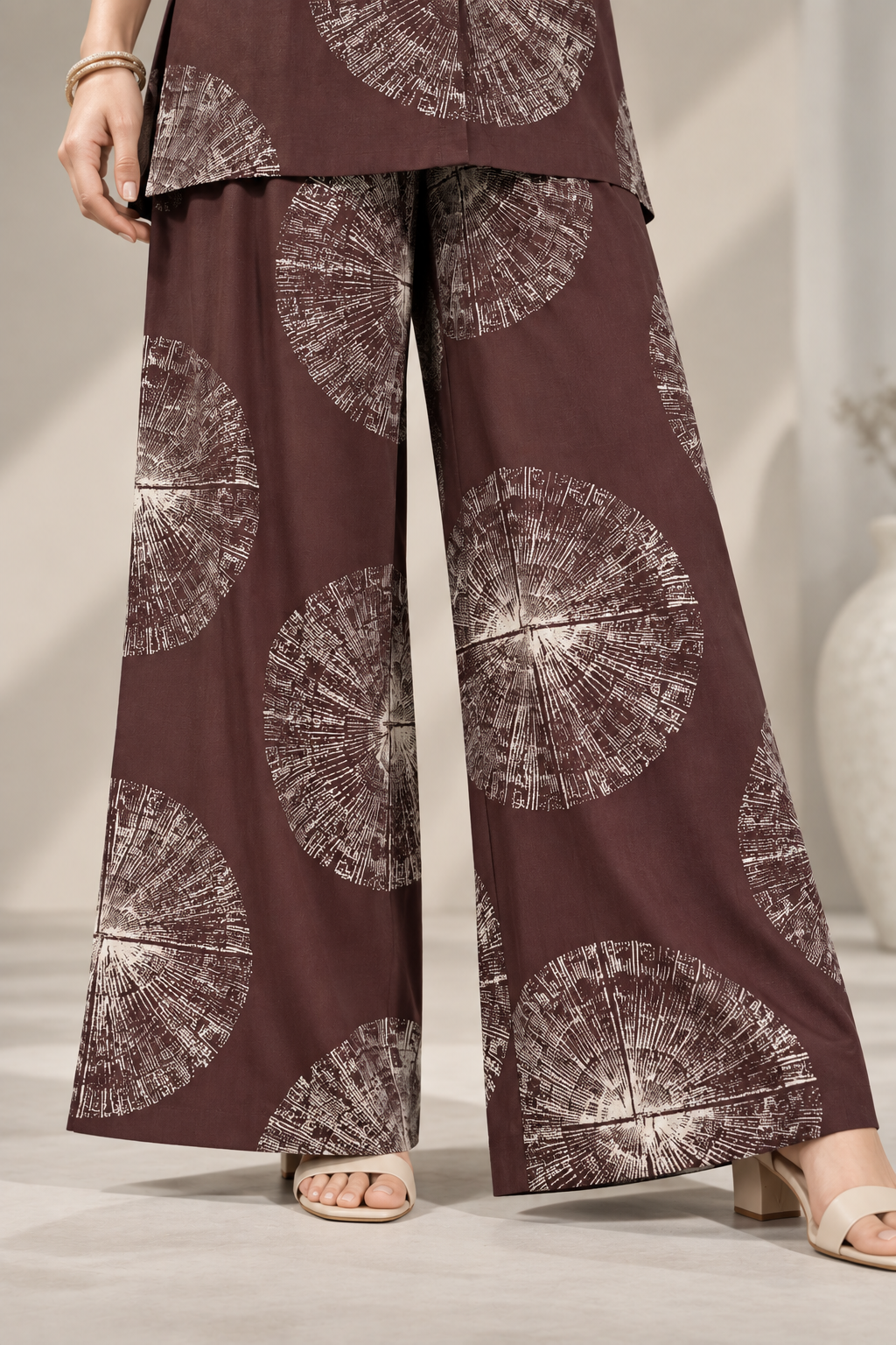 Rocck'z Women’s Abstract Circular Print Casual Co-Ord Set - 27249