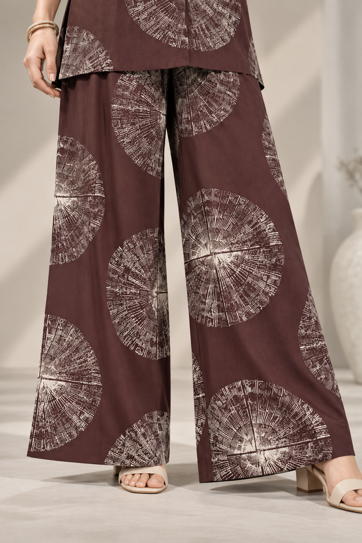 Rocck'z Women’s Abstract Circular Print Casual Co-Ord Set - 27249