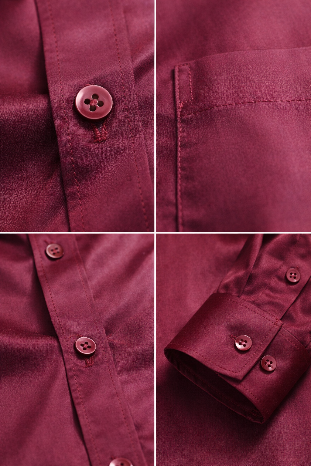 Premium Solid Cotton Satin Maroon Formal Shirt  - 26497