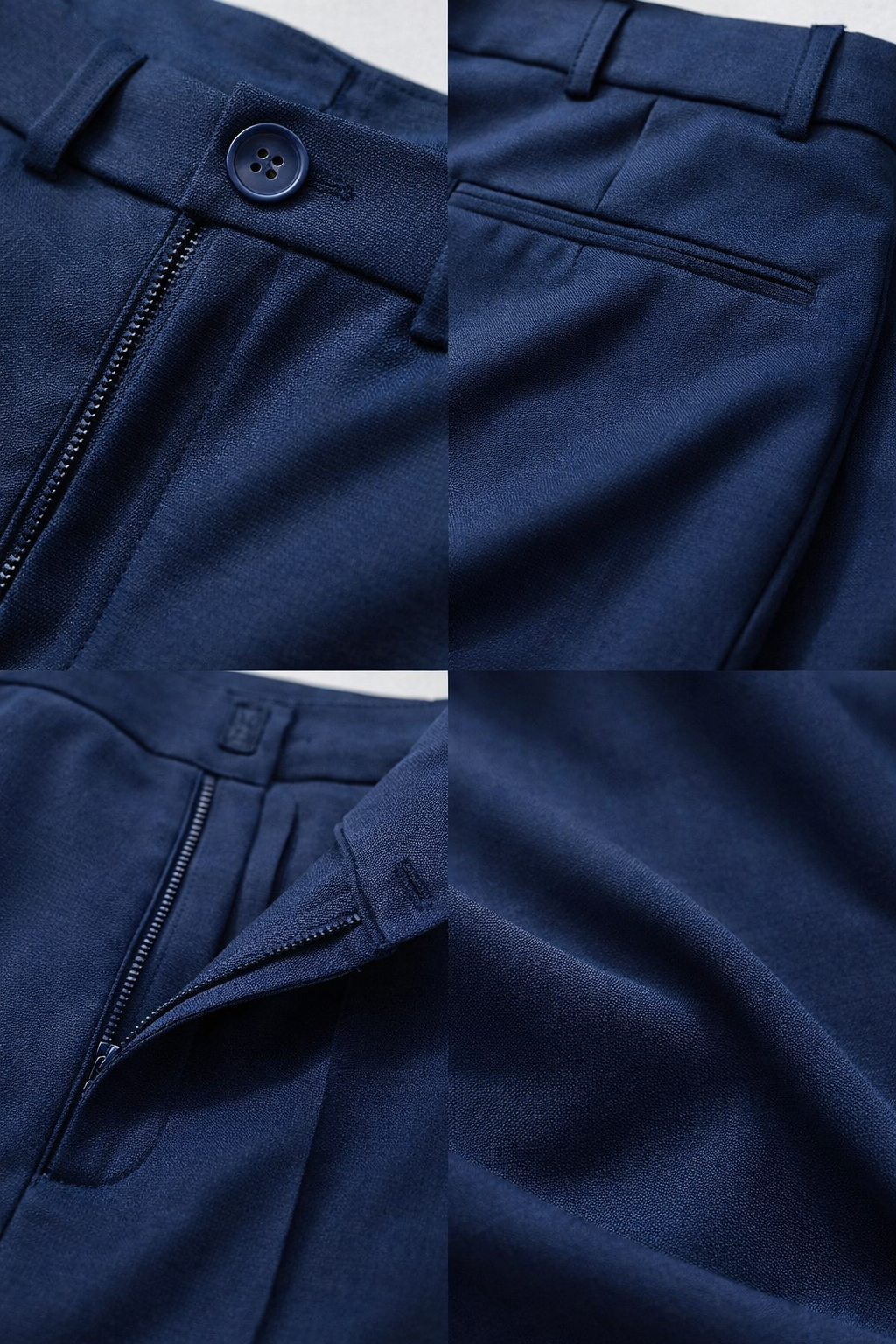 Women's Navy Blue Formal Trousers - 26598