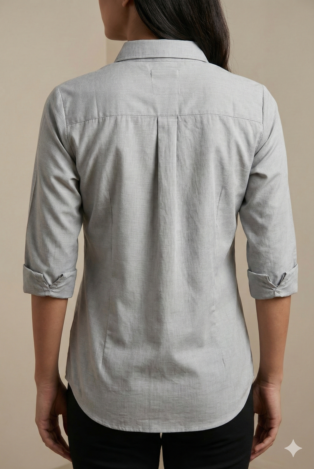 Elegant Dove Grey Women’s Formal Shirt - 25517