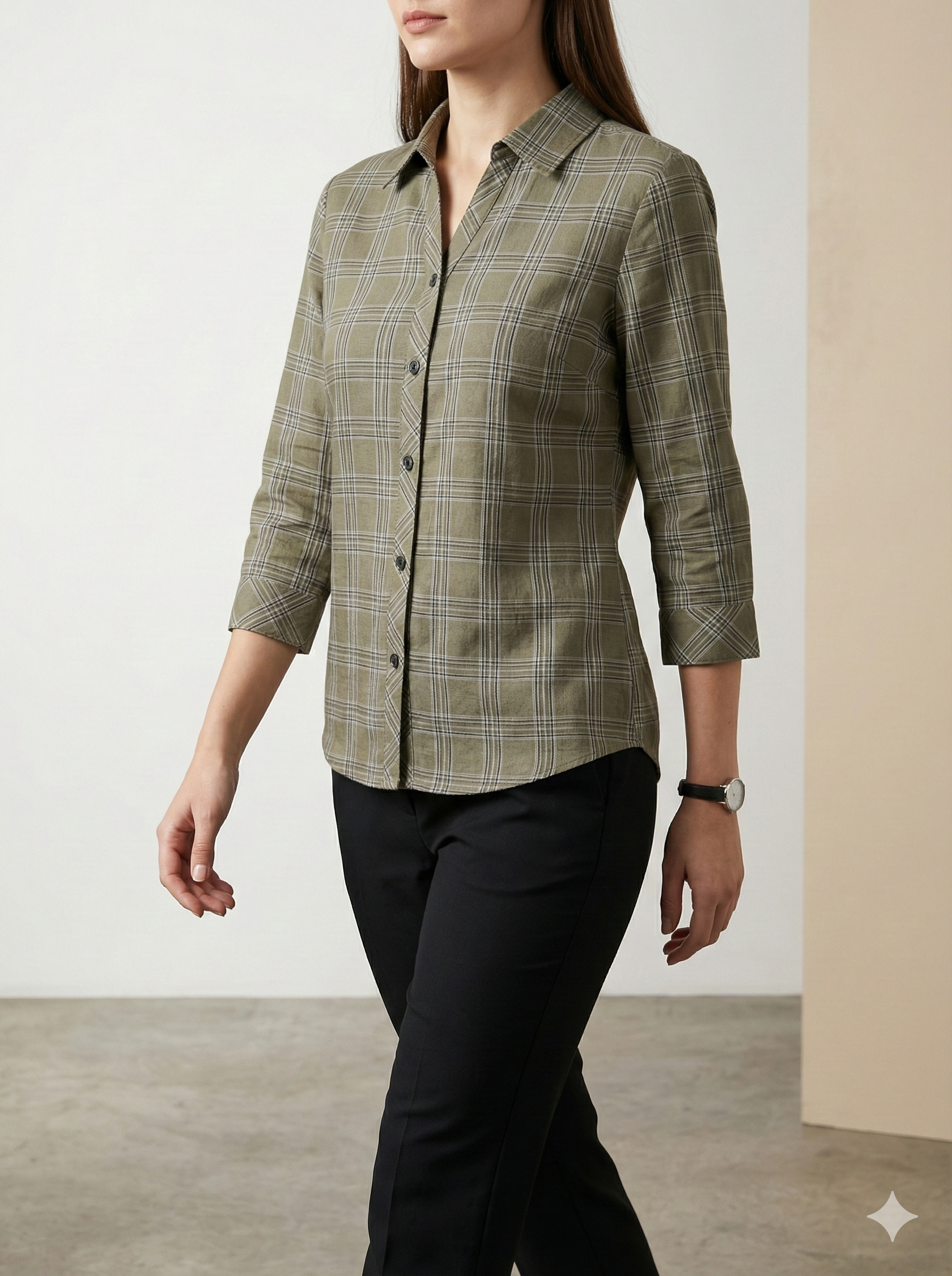 Women’s Classic Checkered Casual Shirt - 25222