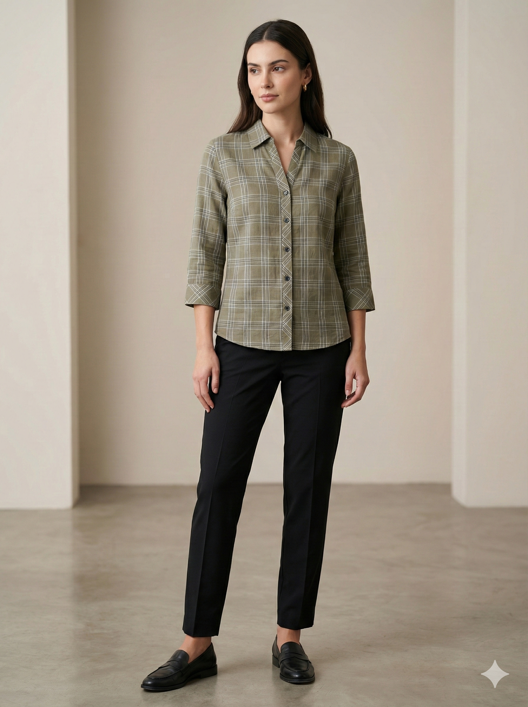 Women’s Classic Checkered Casual Shirt - 25222