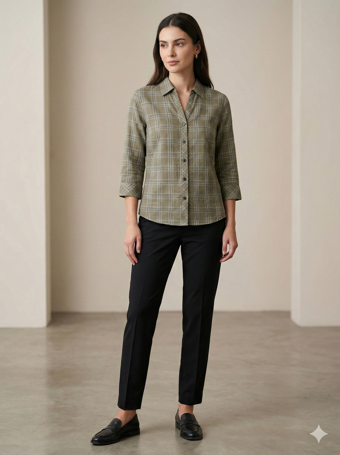Women’s Classic Checkered Casual Shirt - 25222