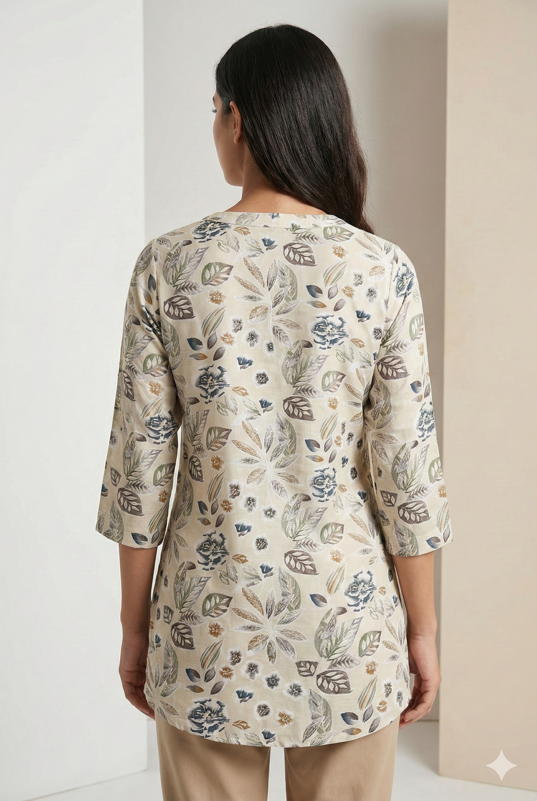 Women’s Floral Printed Short Kurti - 26201
