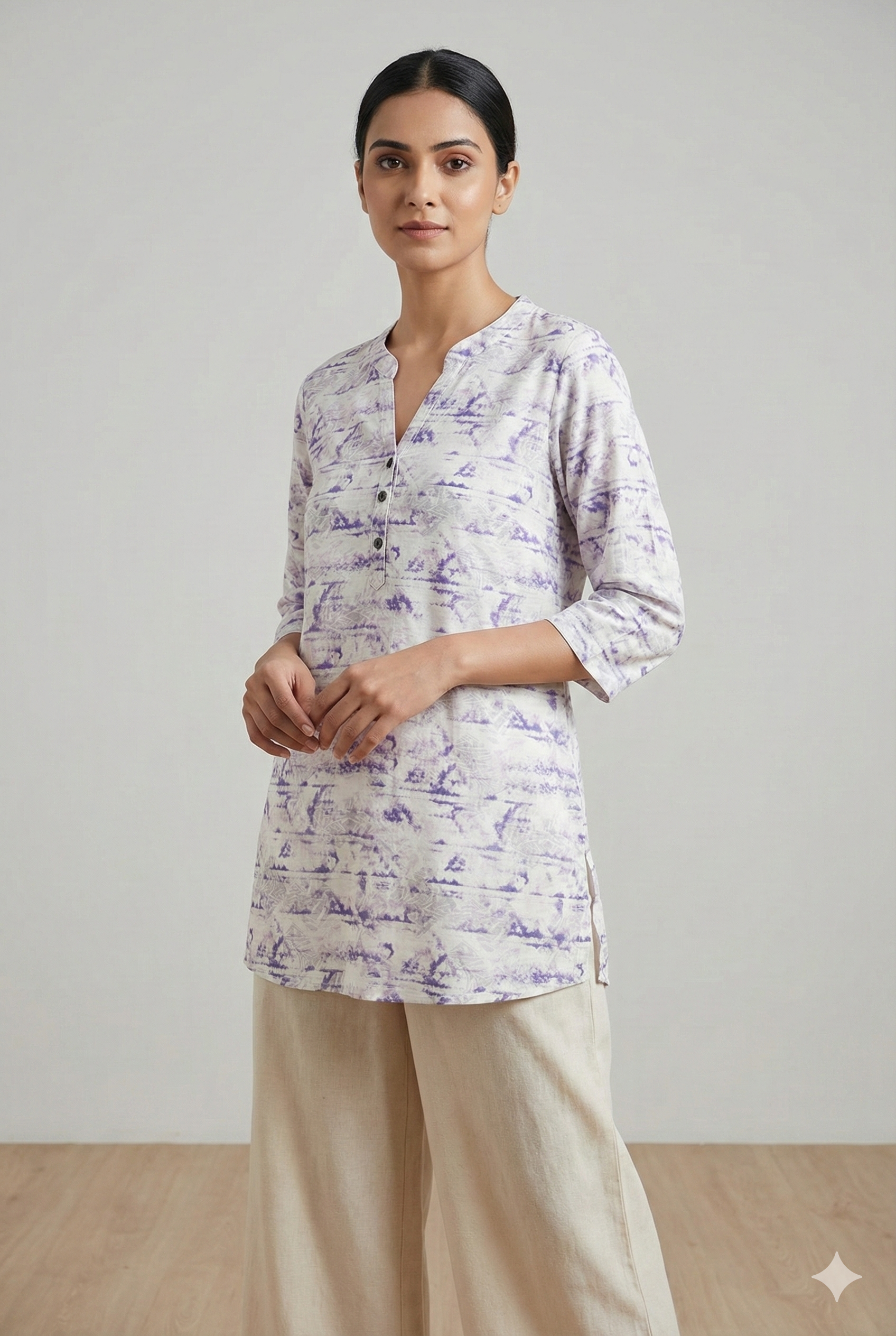 Women’s Printed kurti Soft Pastel Purple Pattern - 26208