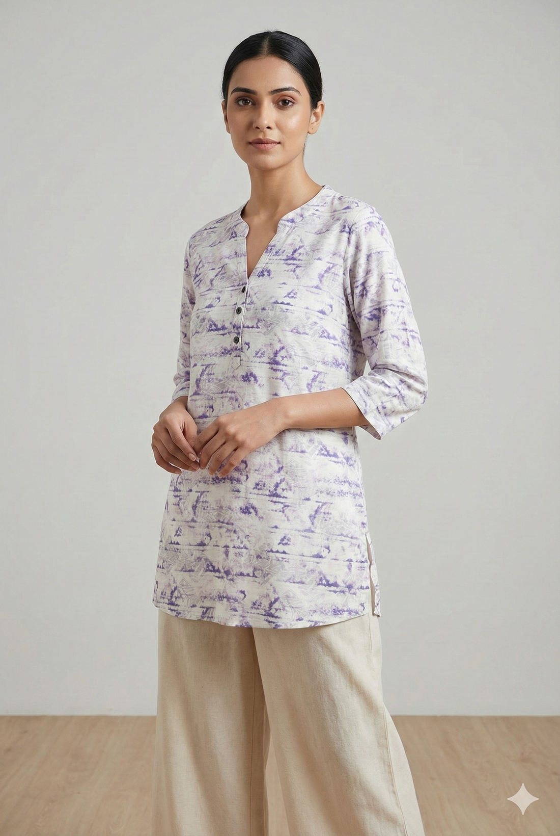 Women’s Printed kurti Soft Pastel Purple Pattern - 26208