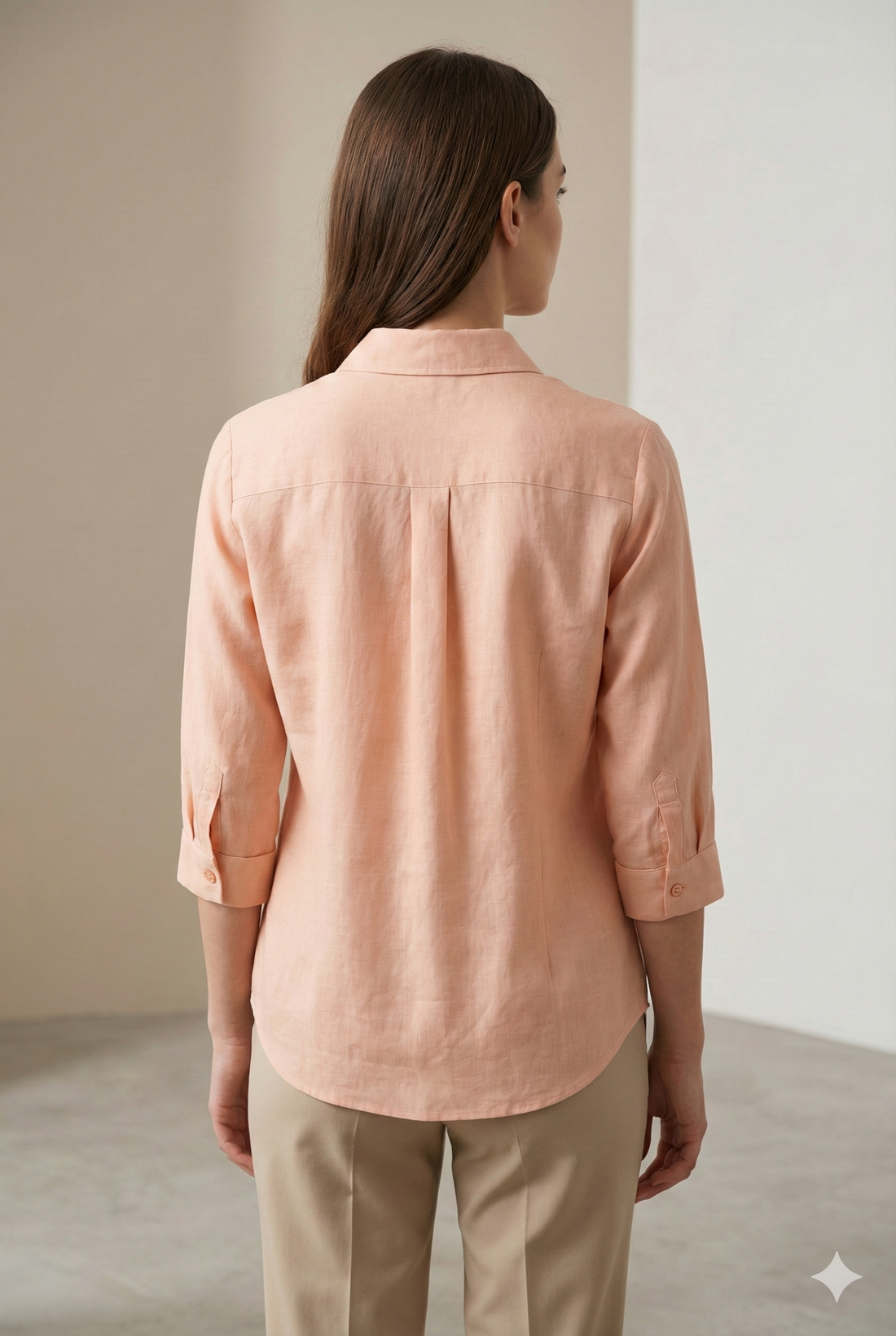 Soft Peach Women’s Formal Shirt - 25330