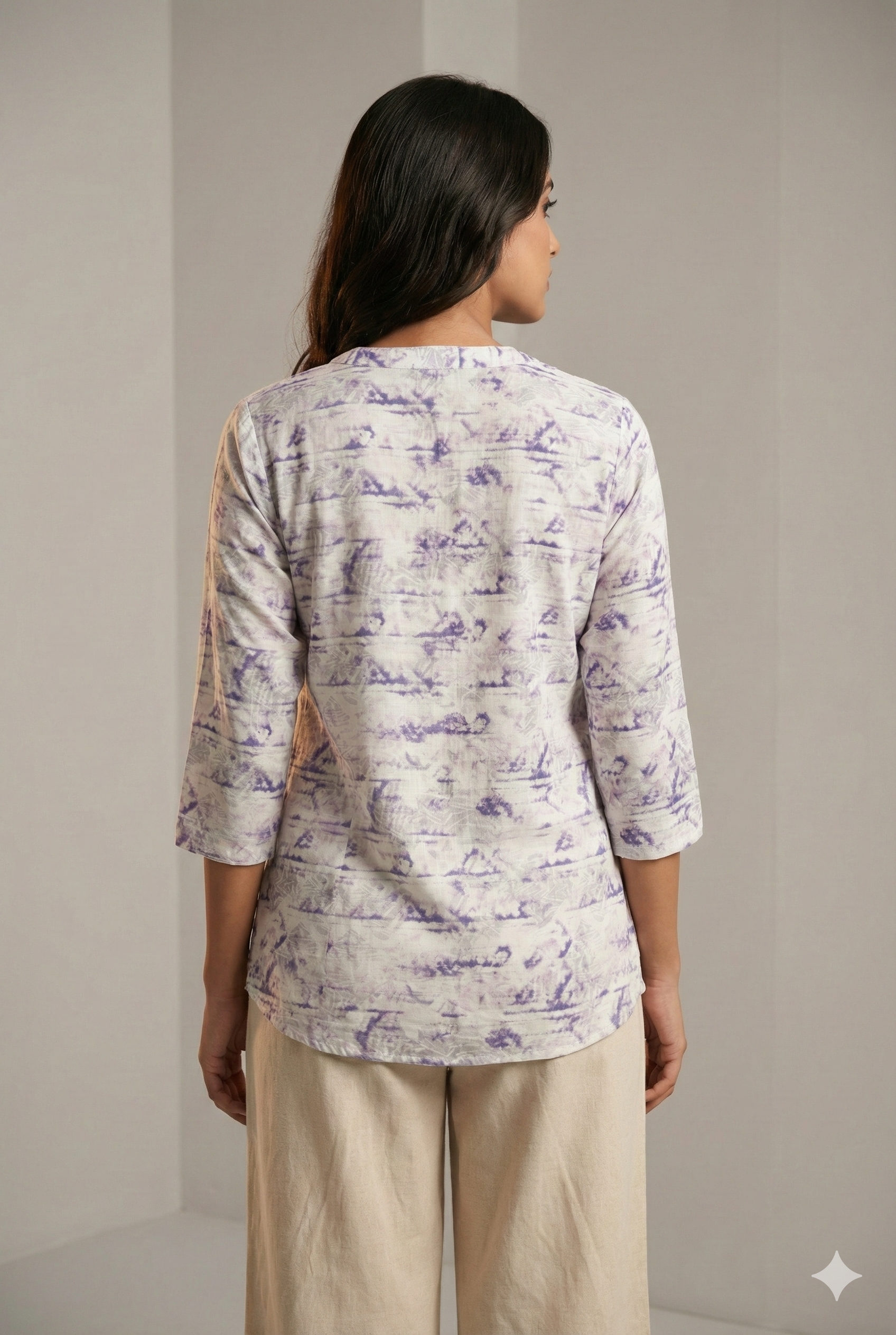 Women’s Printed kurti Soft Pastel Purple Pattern - 26208