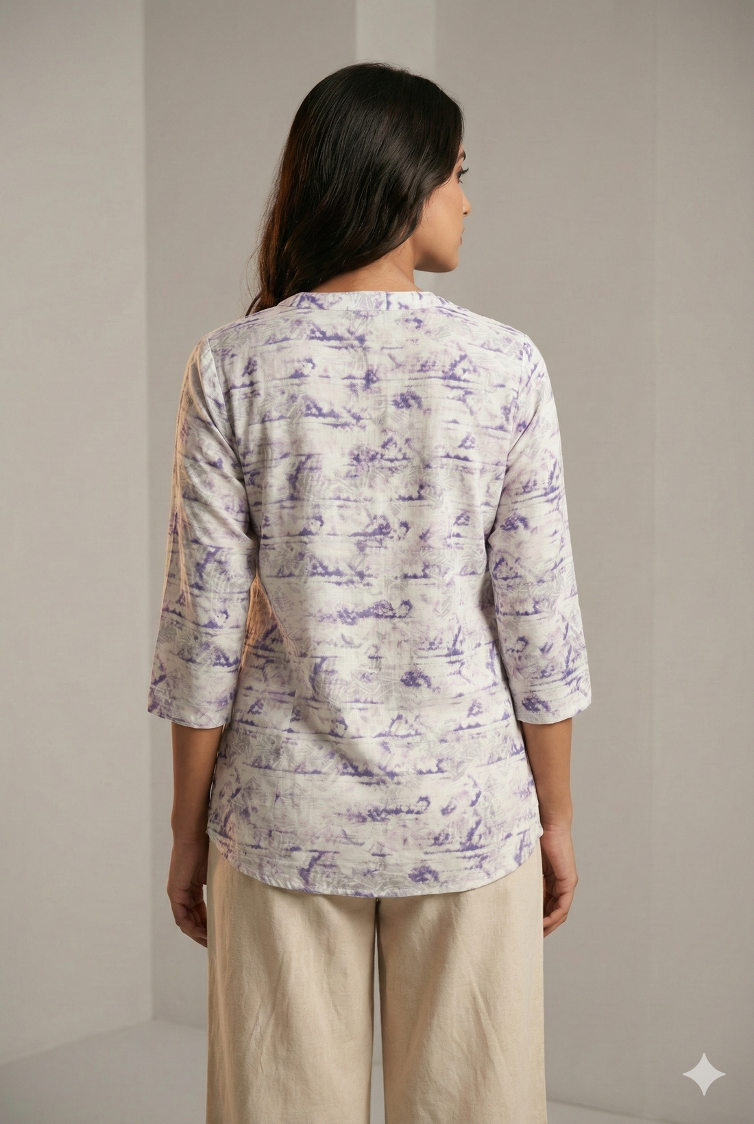Women’s Printed kurti Soft Pastel Purple Pattern - 26208