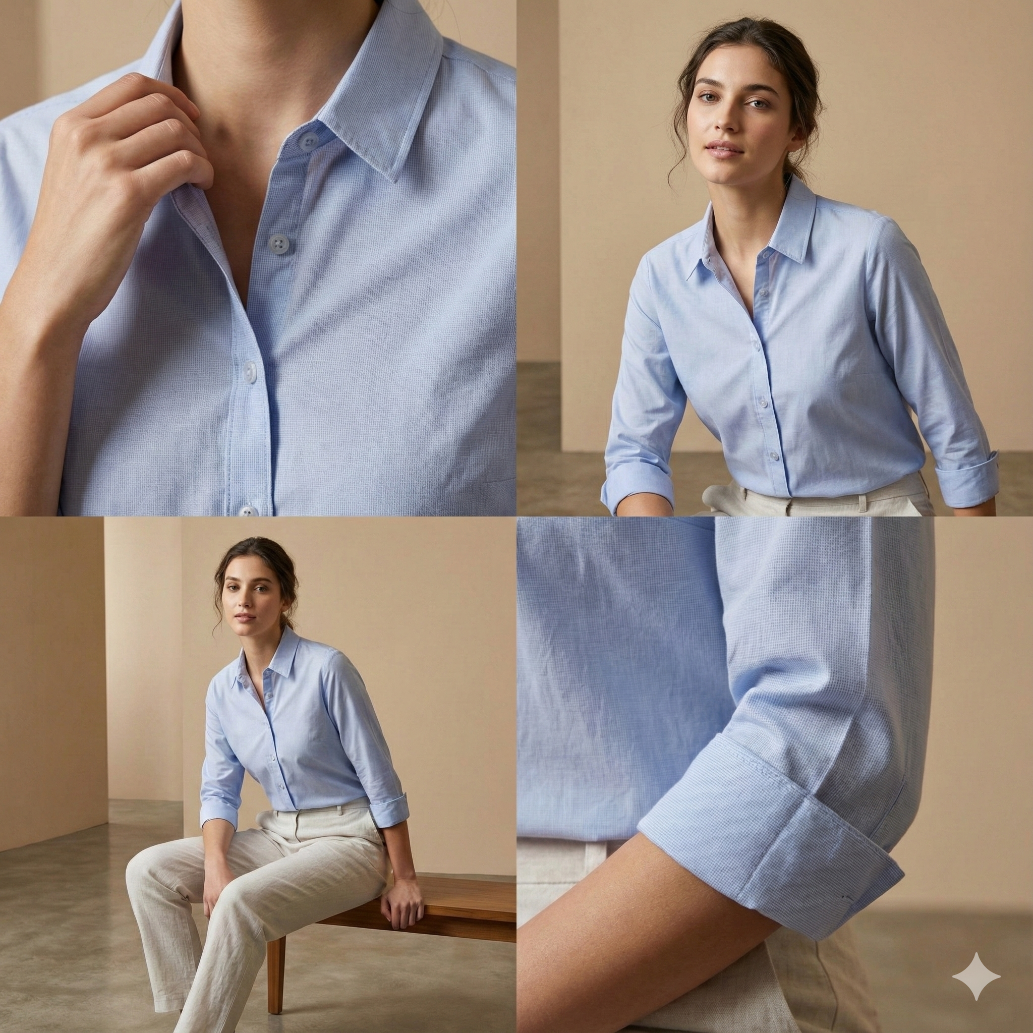 Soft blue Women’s Formal Shirt - 25518