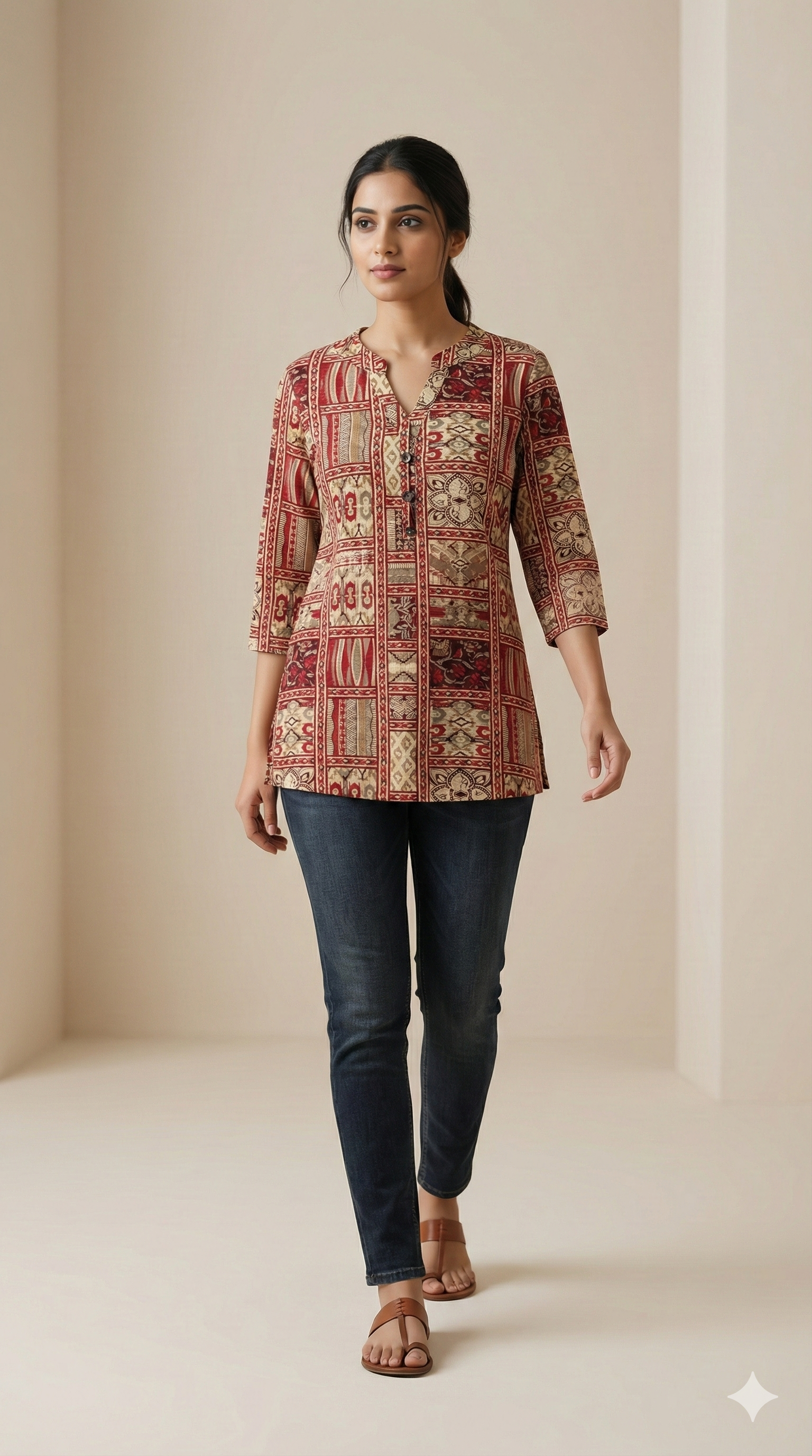 Women’s Ethnic Printed Multicolor Boho Pattern - 26062