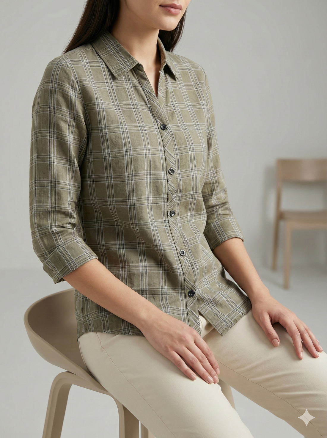 Women’s Classic Checkered Casual Shirt - 25222