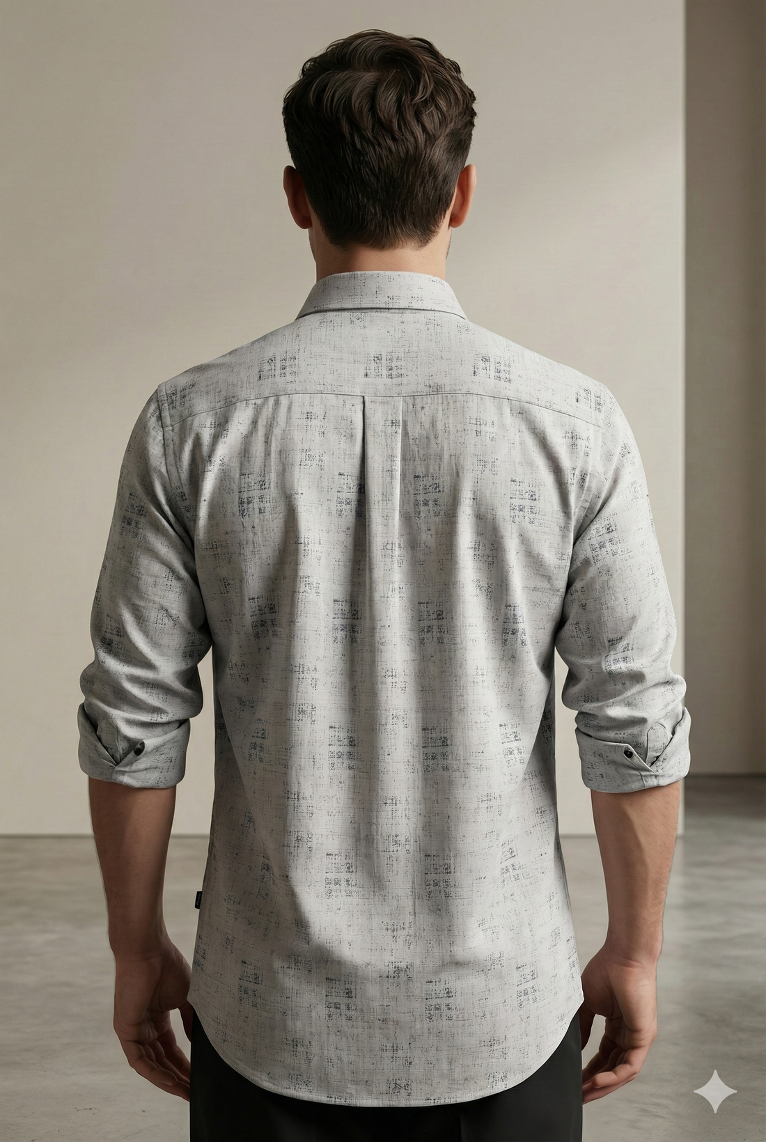 Men’s Textured Printed Casual Shirt  -  25596