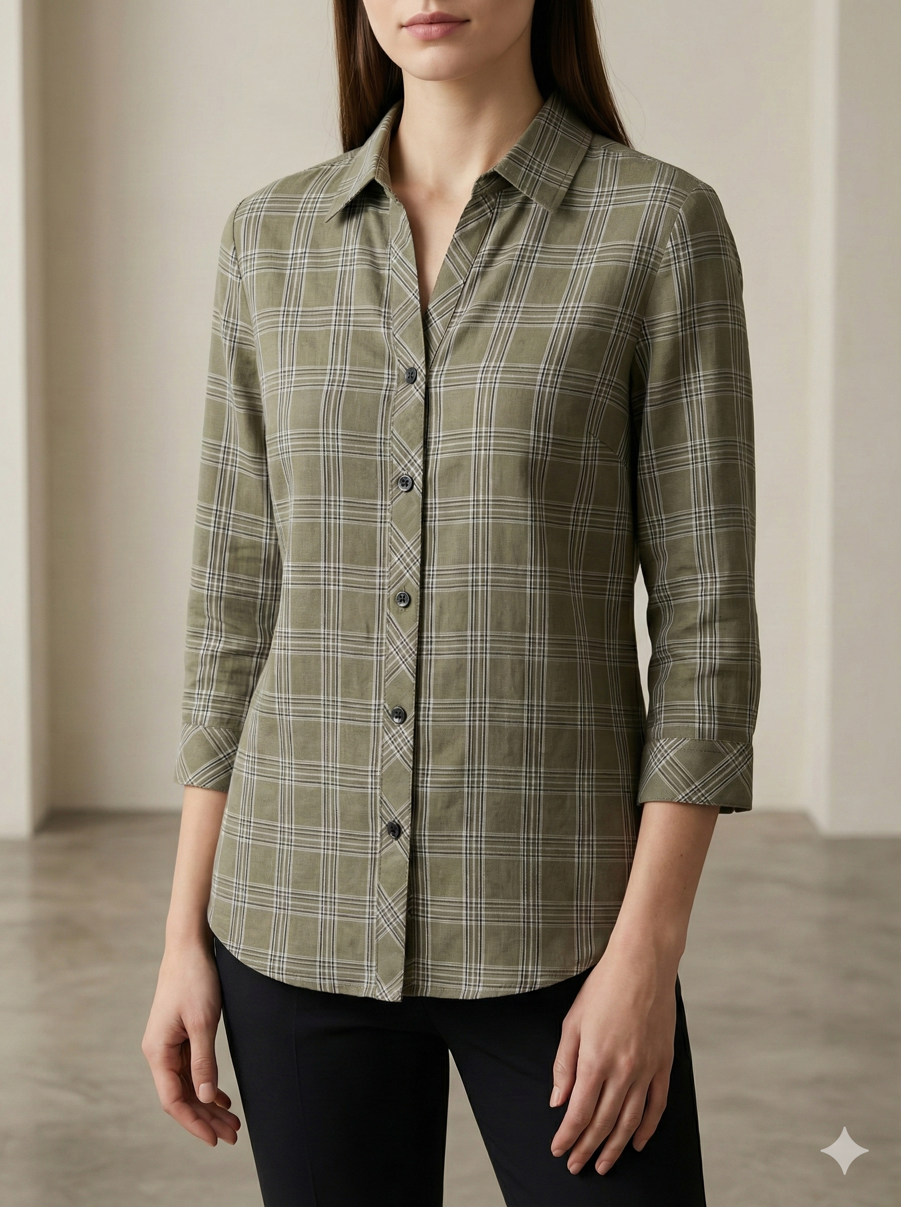 Women’s Classic Checkered Casual Shirt - 25222