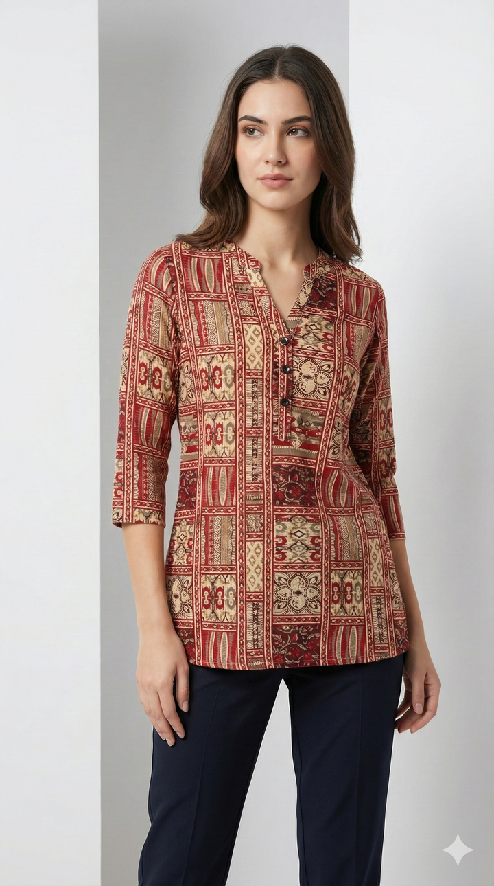 Women’s Ethnic Printed Multicolor Boho Pattern - 26062