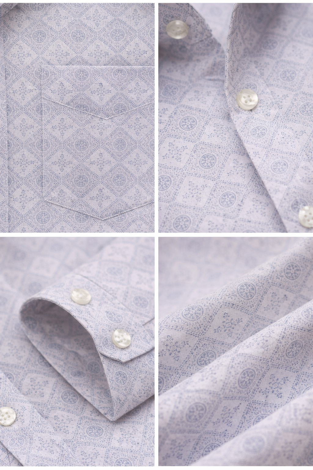 Men’s Printed Formal Shirt | Premium Cotton Blend | Full Sleeves