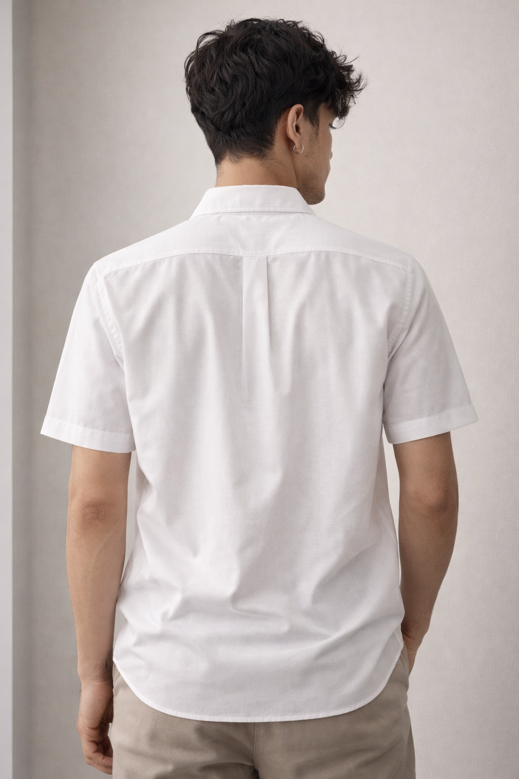 Men's Classic Off-White Formal Shirt - 13