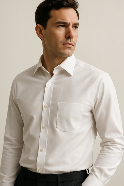 Classic White Premium Formal Shirt - 13
