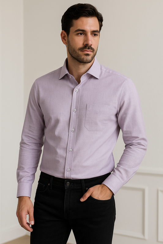 Men’s Premium Soft Lilac Formal Shirt - 19