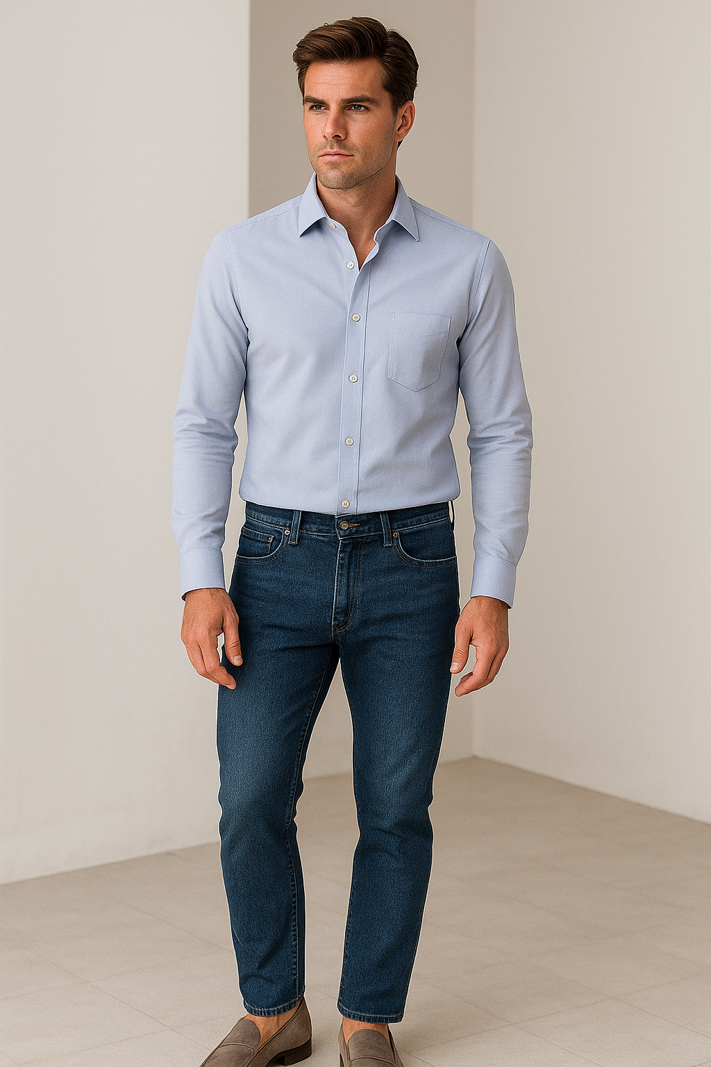 light blue premium phpl formal shirt for men - 01