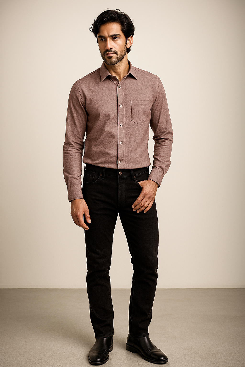 men’s premium textured cotton shirt – 124