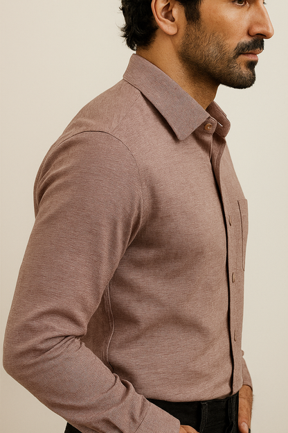 Men’s Premium Textured Cotton Shirt – 124