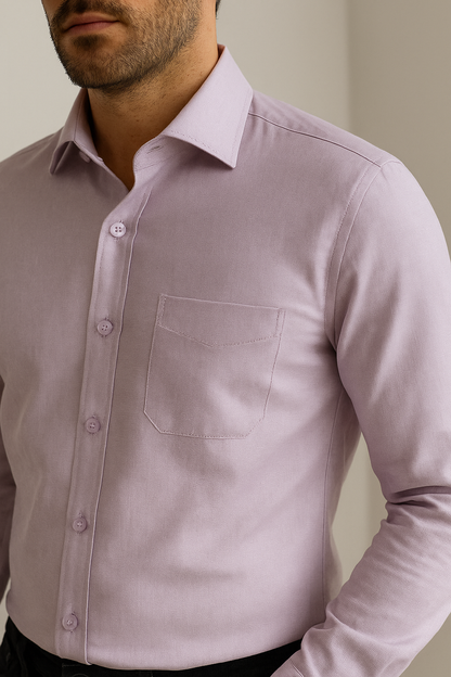 Men’s Premium Soft Lilac Formal Shirt - 19